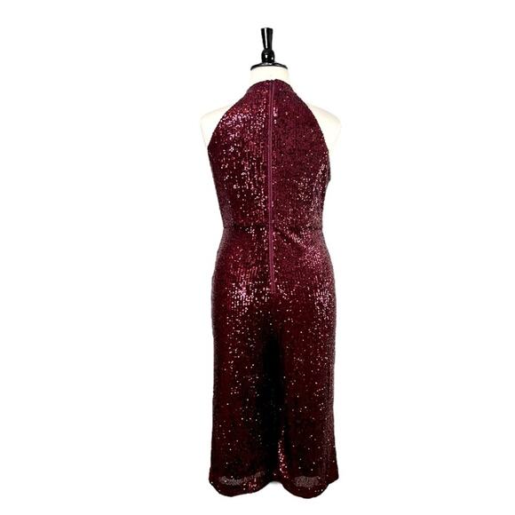 Forest Lily NEW Jumpsuit Sequin Wide Leg Crop Halter Neck Red Women’s Size 14 - Picture 5 of 15